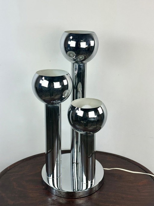 Vintage Space Age chromen Tafellamp jaren 70