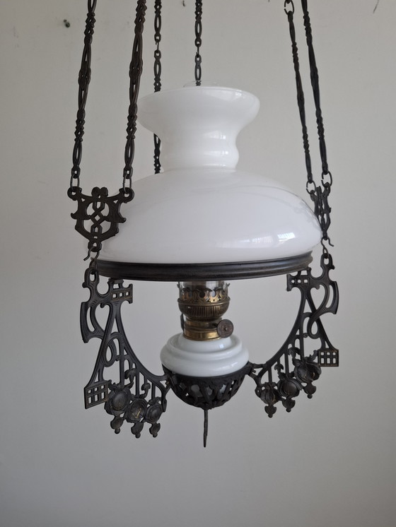 Image 1 of Lampada a olio antica sospesa