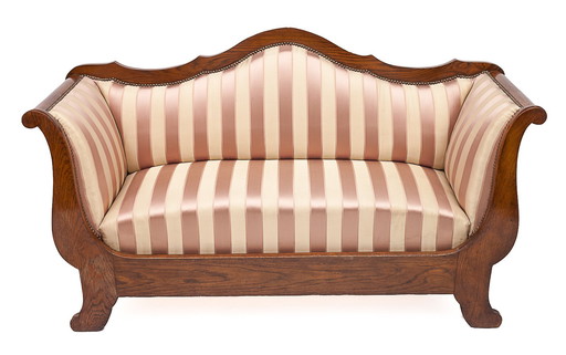 Récamier silk loveseat, 1920