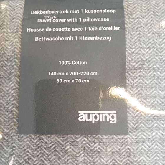 Image 1 of Auping dekbedovertrek Flannel Grey 140 x 220 cm