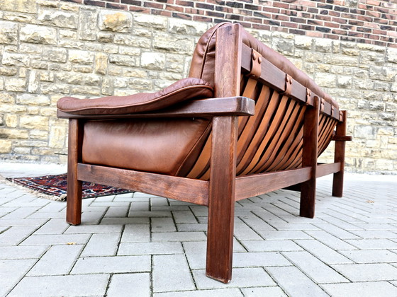 Image 1 of Canapé Canapé en cuir Mid Century 60s 70s Loft Studio Vintage