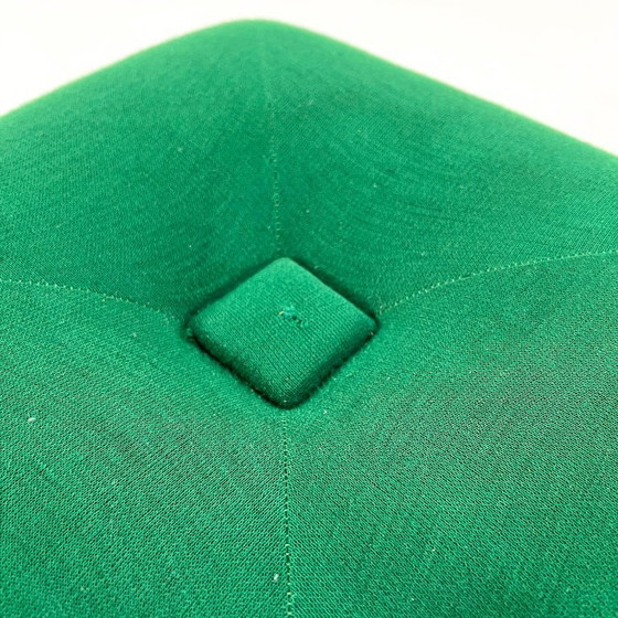 Image 1 of Tabouret vert style Space Age en tissu, années 1970