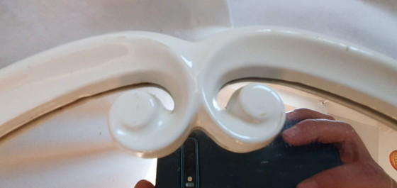 Image 1 of White metal mirror from 1970