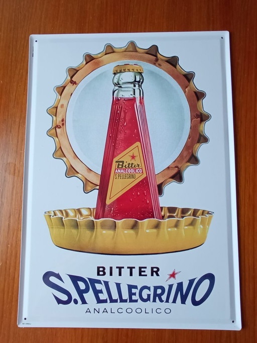 TWO BITTER S.PELLEGRINO POSTERS OR SIGNS