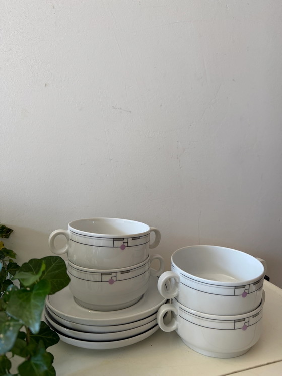 Set di 4 ciotole da zuppa in porcellana con piattini di Thomas Germany – Stoviglie, Porcelain (photo 7 of 7)