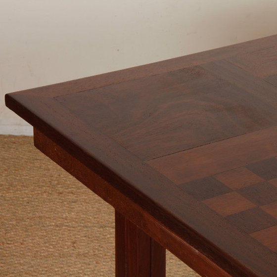 Image 1 of Dining table in wood and brass, French work, 1940