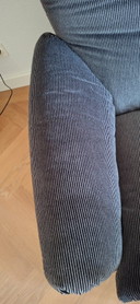 Cassina Maralunga spacious 3-seater sofa - bicolour black/grey.