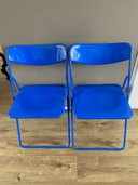 2 vintage Ikea folding chairs Ted by Niels Gammelgaard