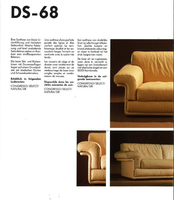 Image 1 of De Sede DS-68 2 plazas y 1 plaza Marrón