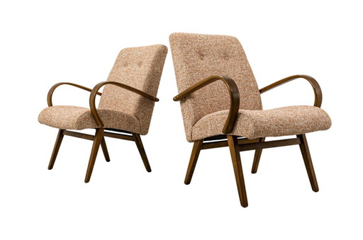 Paire de fauteuils Type 53 par J. Smidek pour Ton, Tchécoslovaquie, années 1960