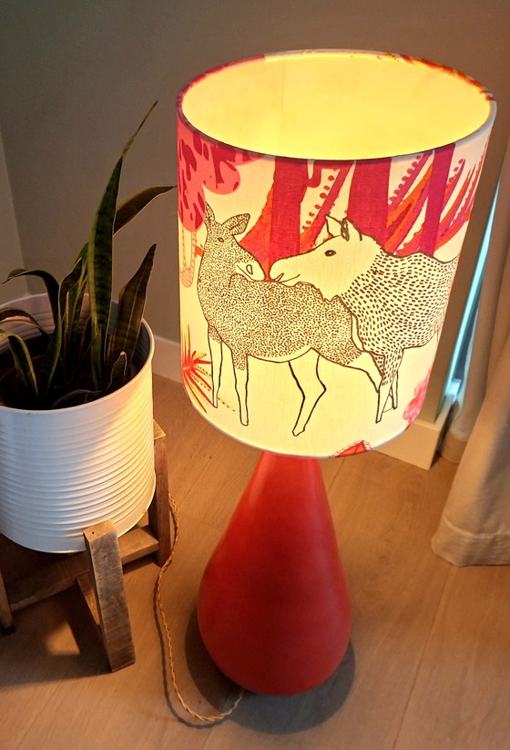 Image 1 of Handmade designer table lamp with tadelakt base – one of a kind