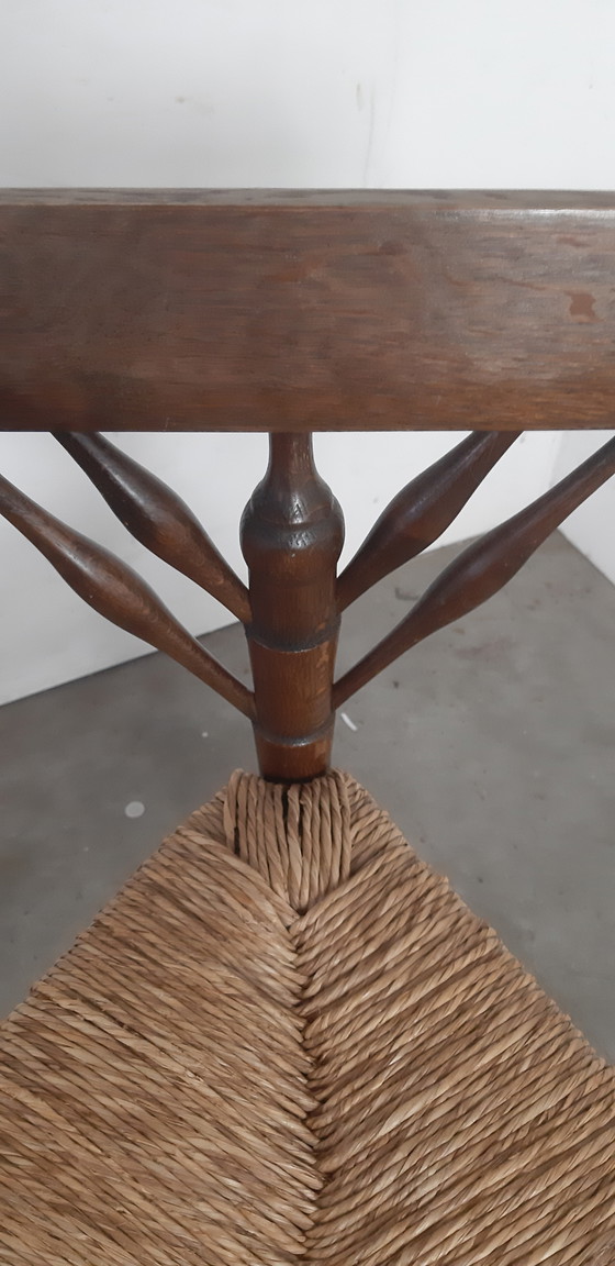 Image 1 of Antieken breistoel  rietbekleed 1910