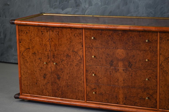 Image 1 of Buffet italien vintage en loupe d'orme, par Alberto Smania pour Studio Smania Interni, Italie, années 1960