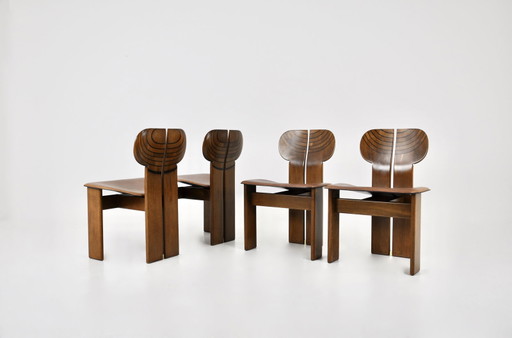 4x Maxalto Africa dining chairs by Afra & Tobia Scarpa