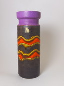 Fette Lava-Vase, lila-orange
