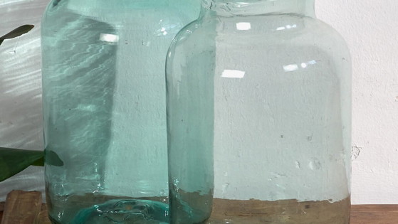 Große antike Flaschen (ca. 1920). 2er-Set #40 – Gläser & Karaffe, Glass (photo 3 of 10)