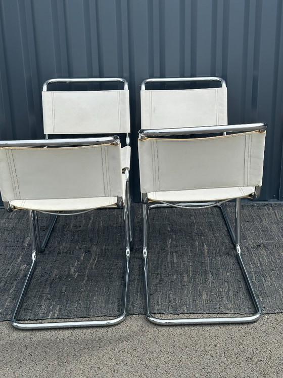 Mart Stam S 33 Chairs – Dining chairs, Chrome, Leather (photo 12 of 24)