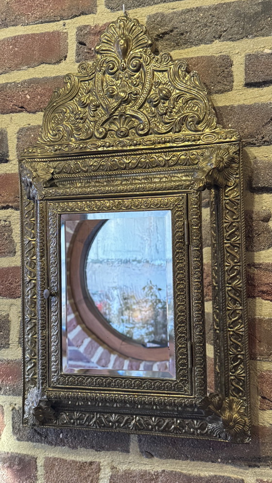 Image 1 of Antiek borstel spiegel lastly 