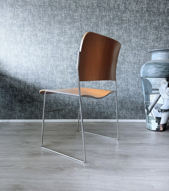 Image 1 of 6x David Rowland voor HOWE - 40/4 Sled-Base Side Chair