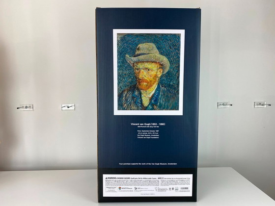 Image 1 of Bearbrick Van Gogh Museum Self-portrait with gray Felt Hat 1000% MEDICOM toys