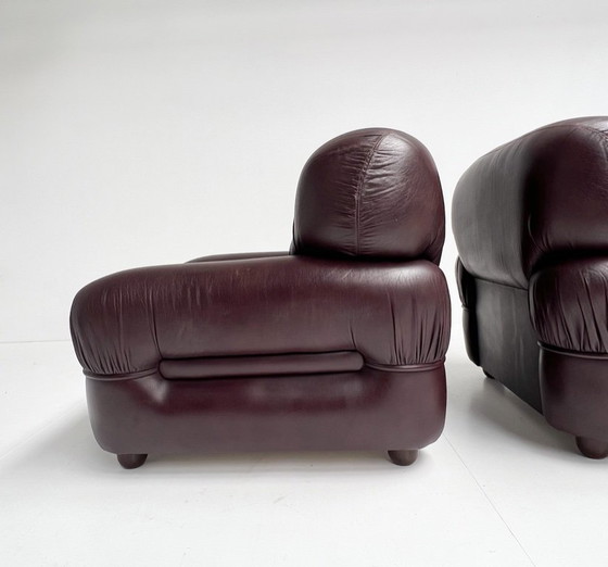 Image 1 of Ensemble de 2 fauteuils italiens attribués à Sapporo, années 1970