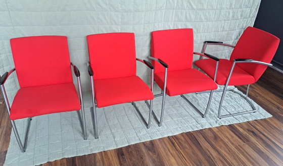 4x Stoelen Hennie de Jong – Nomada, Stoelen / fauteuils, Metal, Textile (photo 3 of 5)