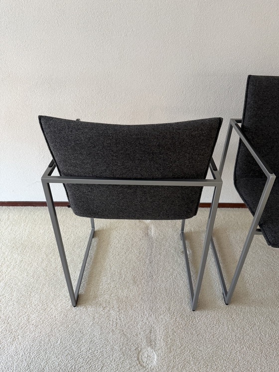 Image 1 of Set di 4 sedie da pranzo Arco Frame. Tessuto Divina melange 170 grigio.