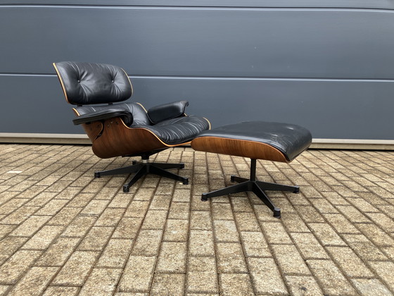 Image 1 of Sillón Eames de Herman Miller by Vitra con otomana. ¡De 1983 con factura! Rio Palissander