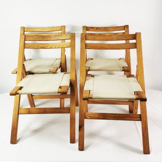 Image 1 of Set klapstoelen Bialskie Fabryki Mebli Biała Podlaska jaren 70