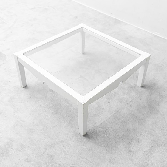 Tavolino vintage in legno laccato bianco e vetro, design italiano degli anni '70. – Libri d'arte, Wood, Glass (photo 5 of 8)