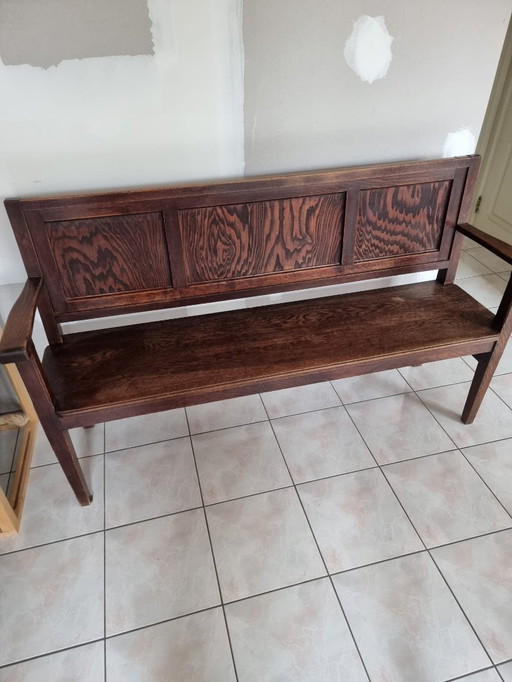 MID CENTURY VINTAGE WOODEN CHURCH Pew