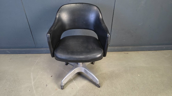 Mid Century Desk Chair, 1950s – Office chairs, Metal, Skai (photo 11 of 12)