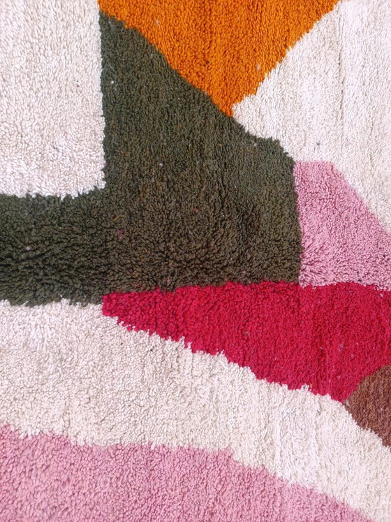Tappeto Marocchino Autentico in Pura Lana con Motivi Colorati Misura 2/3 M – Aime Té, Tappeti, Wool (photo 3 of 7)