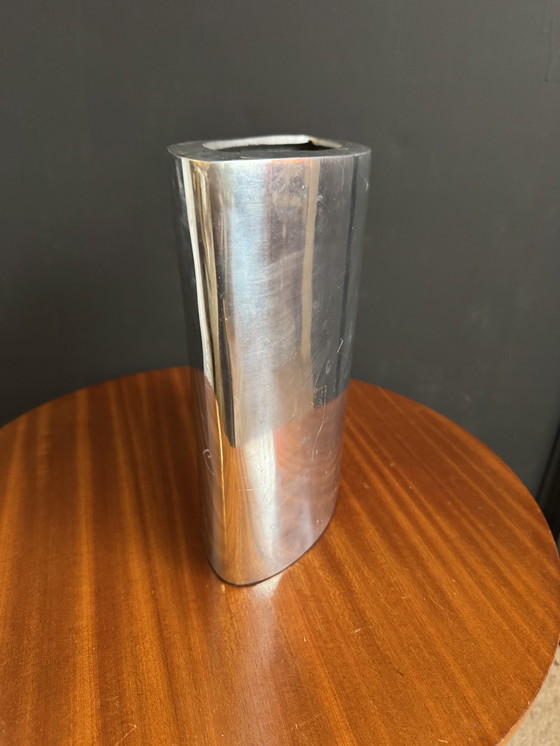 Image 1 of Vaso in alluminio spazzolato degli anni '80