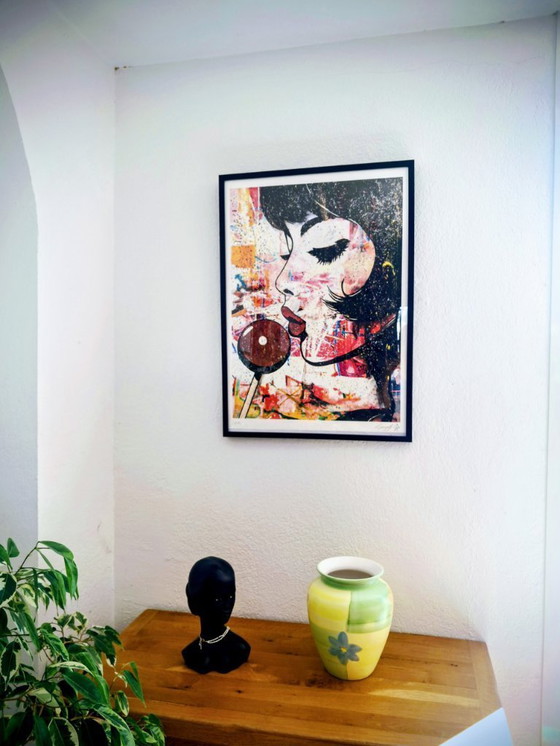 Image 1 of GONGAS - Haar lolly - Ingelijste lithografie van de kunstenaar