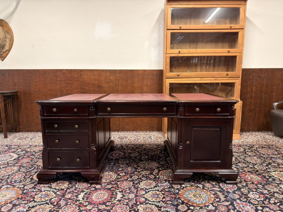 Scrivania da Partner Chesterfield Inglese – Scrivanie, Leather, Wood (photo 3 of 19)