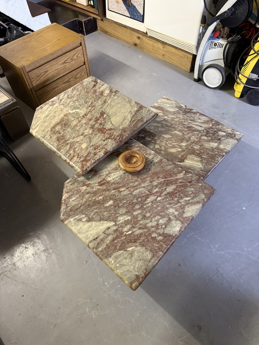 Marble Nesting Trio - Oat/greens/Salmon/Grey