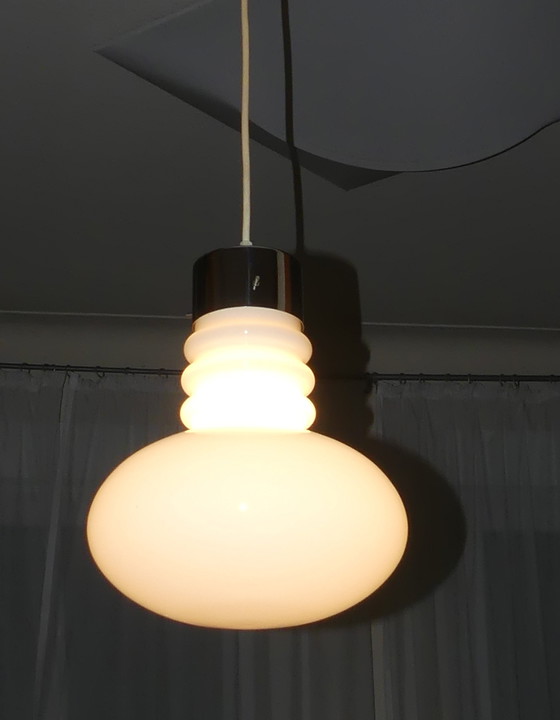 Image 1 of Hanglamp omhuld glas gloeilamp vorm jaren 70 UK1aeb