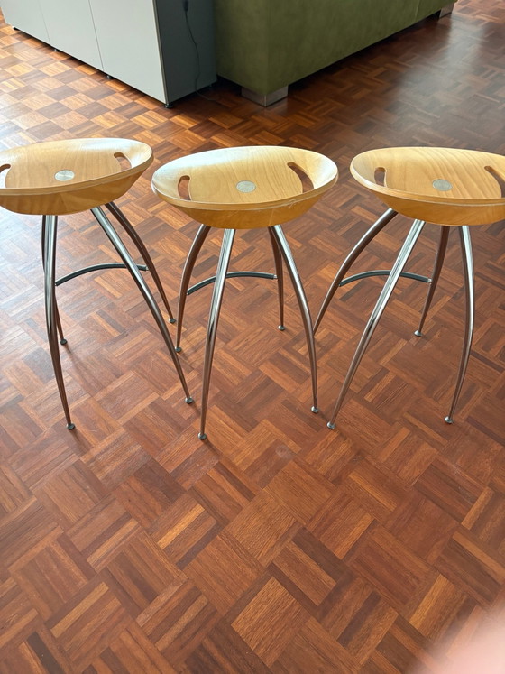 Magis Barhocker – Chrom, Holz (photo 2 of 6)