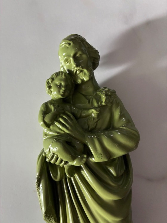 Image 1 of Statuette des heiligen Josef und des Jesuskindes (versetzt)