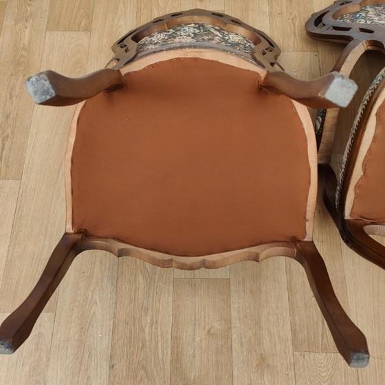 Set di sedie e poltrone vintage francesi Luigi XV Gobelin – Textile (photo 18 of 20)