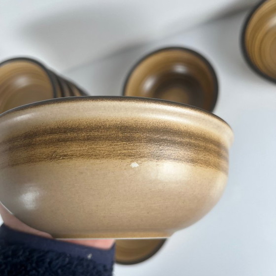 Image 1 of Set aus 9 Salins-Steingutschalen, Brauntöne