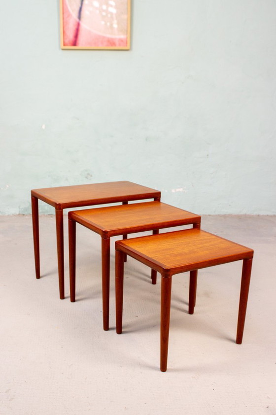 Image 1 of Tavolini impilabili Bramin a 3 pezzi di H.W. Klein, in teak vintage, stile danese.