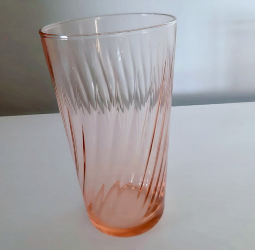 Vintage Arcoroc Rosaline Swirl Sapglazen, Set Van 5