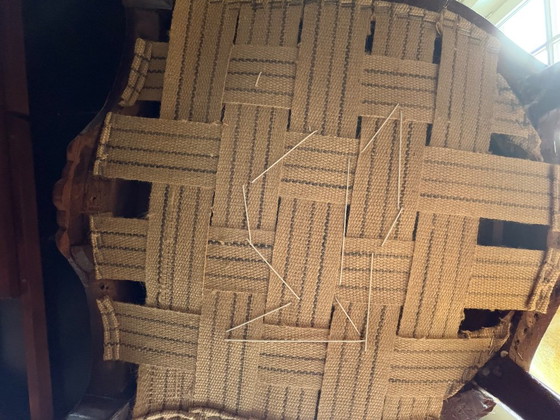 6 antique Louis-Philippe chairs – 19th century – Dining chairs, Wood, Textile (photo 5 of 5)