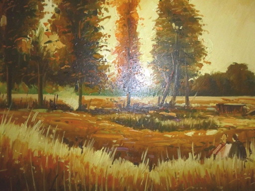 S. Vilata: Oil “At the beginning of summer”. Vintage 70s