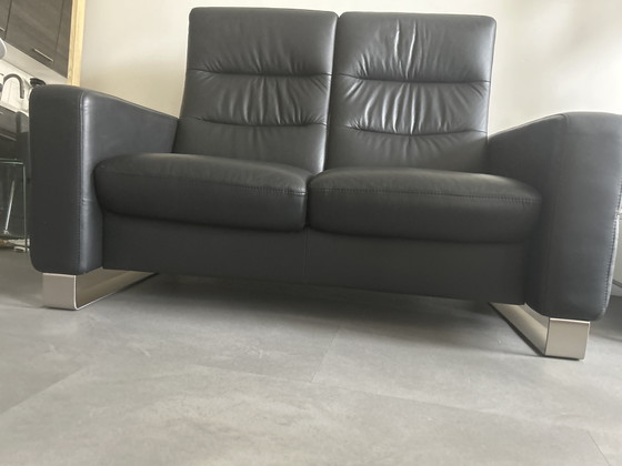 Stressless Wave 2 Zits – 2 zitsbanken, Leather, Metal (photo 7 of 7)