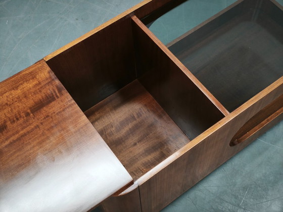 Carrello bar modernista italiano in legno e vetro fumé degli anni '70 – Carrelli bar, Wood (photo 9 of 12)