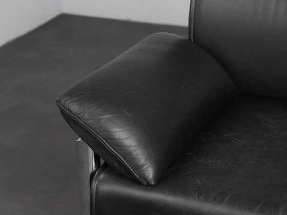 Leather and Chrome Lounge Chair, Italy, 1990s – Armchairs (photo 7 of 10)