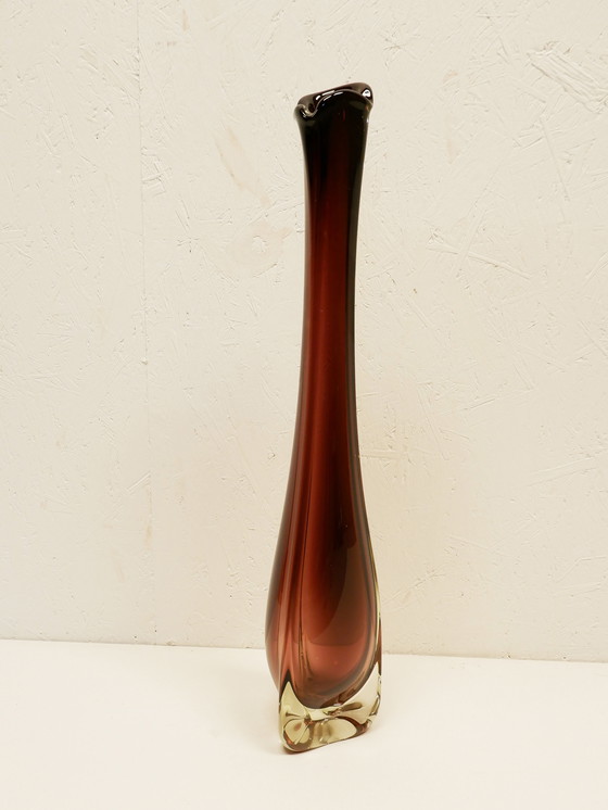 Image 1 of Grand vase en verre, 67 cm